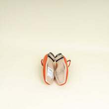Gucci Orange Double G T-Ankle Strap Ballet Flats 36.5