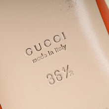 Gucci Orange Double G T-Ankle Strap Ballet Flats 36.5