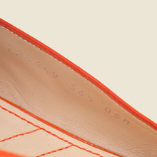 Gucci Orange Double G T-Ankle Strap Ballet Flats 36.5