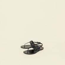 Gucci Black GG Slingback Thong Sandals 37.5