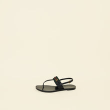Gucci Black GG Slingback Thong Sandals 37.5