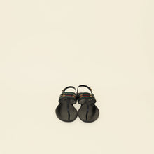Gucci Black GG Slingback Thong Sandals 37.5