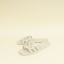 Gucci Vintage White Interlocking G Slide Sandal 37