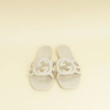 Gucci Vintage White Interlocking G Slide Sandal 37