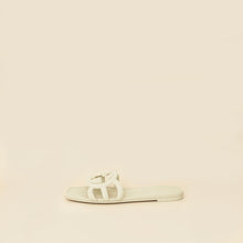 Gucci Off White Interlocking G Cutout Slide Sandal 37