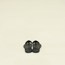 Gucci Black GG Horsebit Thong Sandals 37