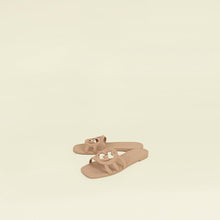 Gucci Beige Interlocking G Rubber Slide Sandals 37