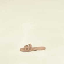 Gucci Beige Interlocking G Rubber Slide Sandals 37