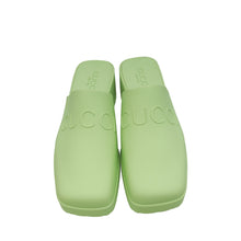 Gucci Pastel Green Logo Rubber Slip-On Sandal 37