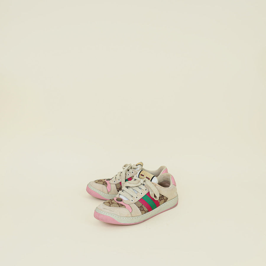 Gucci Multicolor GG Crystal Screener Sneaker 38.5