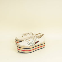 Gucci Greggio Grege Platform Espadrille Logo Sneakers 38.5