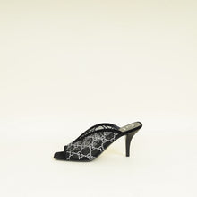 Gucci Black GG Crystal Embellished Mesh Mules 38