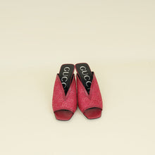 Gucci Dark Old Rose GG Crystal Embellished Mesh Mules 38