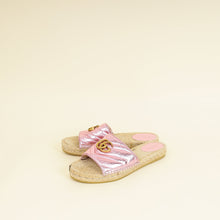 Gucci Metallic Pink GG Marmont  Espadrille Sandal 39