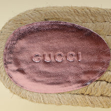 Gucci Metallic Pink GG Marmont  Espadrille Sandal 39