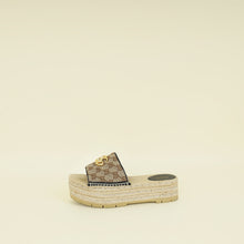 Gucci Ebony GG Marmont Platform Espadrille Mule 39