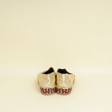 Gucci Metallic Gold Galassia Web Bee Embroidered Espadrilles 39