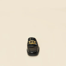 Gucci Black Interlocking G Leather Mules 39
