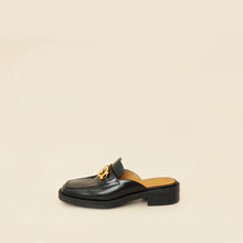 Gucci Black Interlocking G Leather Mules 39