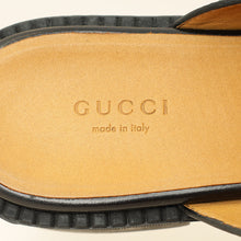 Gucci Black Interlocking G Leather Mules 39