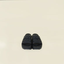 Gucci Black GG Oversize Slide Sandal 39
