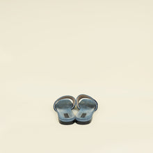 Gucci Blue Logo Embroidered Slide Sandals 41.5