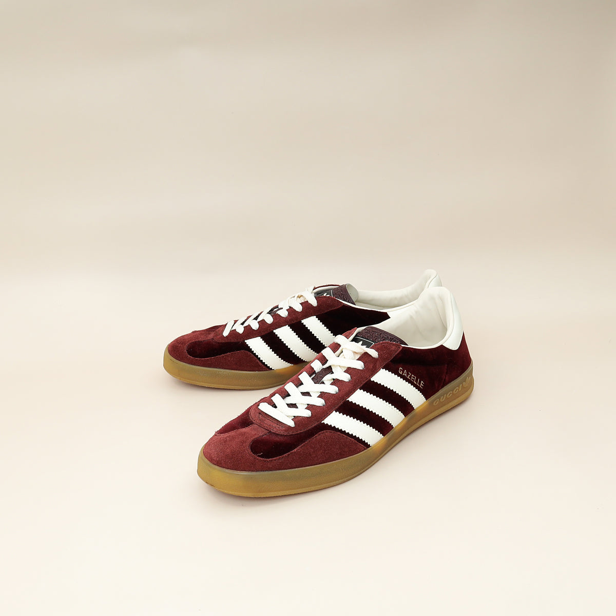 Gucci Burgundy X Adidas Suede Gazelle Sneaker 44