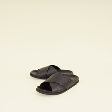Gucci Chocolate Guccissima Mens Slide Sandal With Criss Cross 8