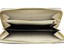 Gucci Beige Ostrich Sherry Line Sylvie Zip Around Wallet