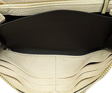 Gucci Beige Ostrich Sherry Line Sylvie Zip Around Wallet