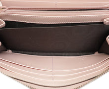 Gucci Pink Guccissima Crystal Cat Zippy Wallet