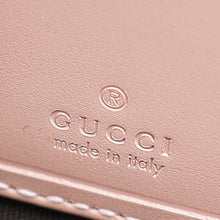 Gucci Pink Guccissima Crystal Cat Zippy Wallet