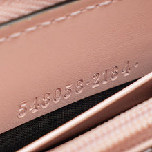 Gucci Pink Guccissima Crystal Cat Zippy Wallet