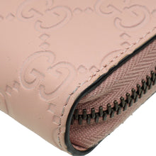 Gucci Pink Guccissima Crystal Cat Zippy Wallet