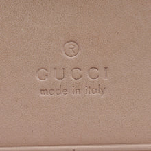 Gucci Dusty Pink GG Embossed Bow Card Case Wallet
