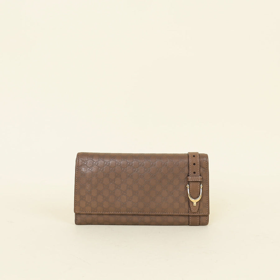 Gucci Brown Microguccissima Nice Continental Wallet