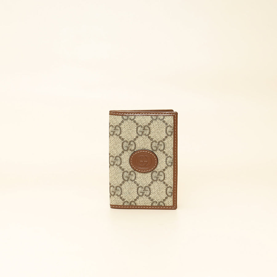 Gucci Bicolor GG Supreme Interlocking G Card Case