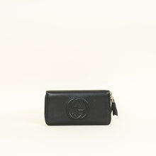 Gucci Black Interlocking G Soho Zip Wallet