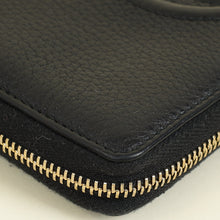 Gucci Black Interlocking G Soho Zip Wallet