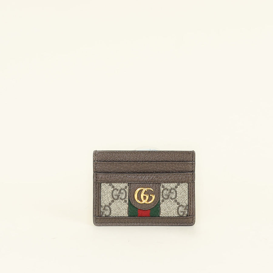 Gucci Brown Ophidia GG Card Case