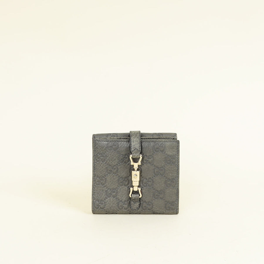 Gucci Gray Guccissima Jackie Small Wallet