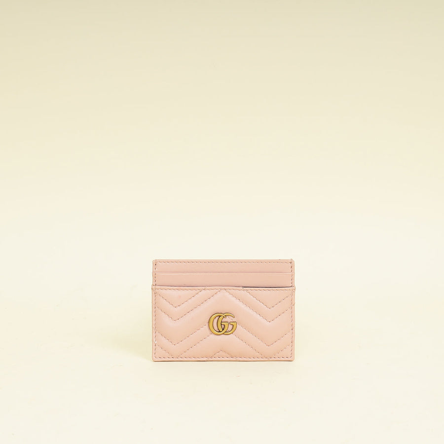 Gucci Light Pink GG Marmont Card Case