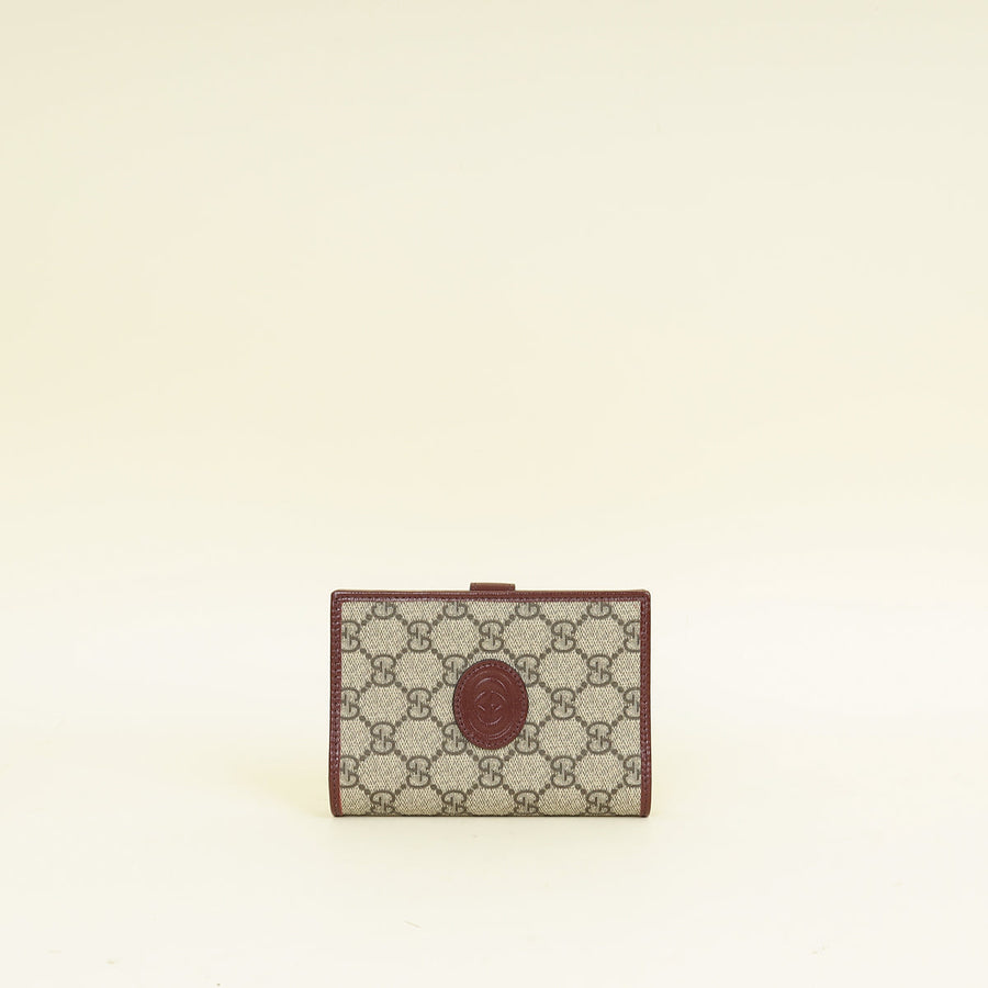Gucci Bicolor Interlocking G Supreme Passport Wallet