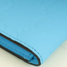 Gucci Neon Blue GG Embossed Rubberized Bi-Fold Wallet