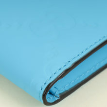 Gucci Neon Blue GG Embossed Rubberized Bi-Fold Wallet