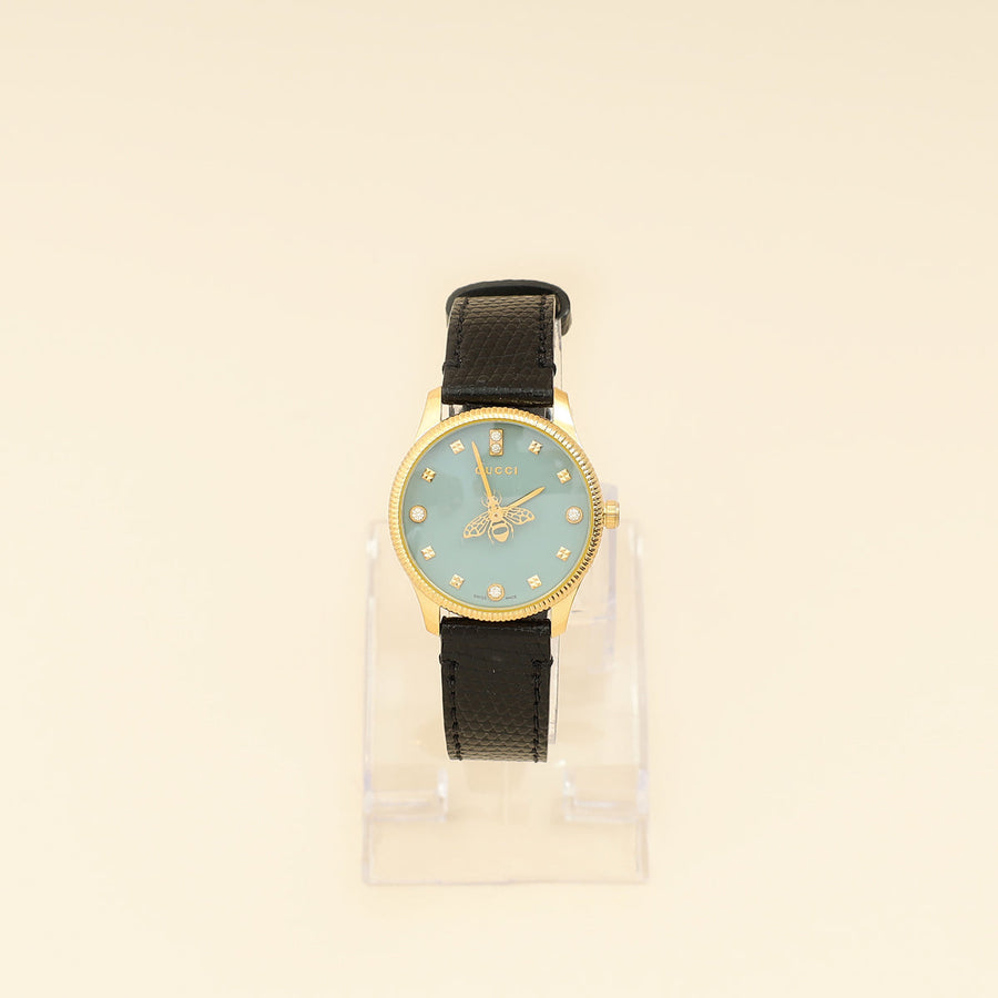 Gucci Gold PVD Stainless Steel G-Timeless Bee Logo 29mm Quartz Watch