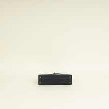 Hermes Noir Ostrich Mini Kelly Sellier 20 Bag