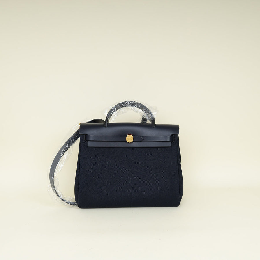 Hermes Indigo Sellier Herbag Zip 31 PM Bag