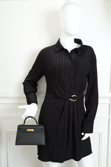 Hermes Noir Mini Kelly 20 Sellier Bag