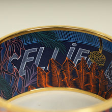 Hermes Indigo Multicolor Enamel Toucans De Paradis Extra Wide Bracelet